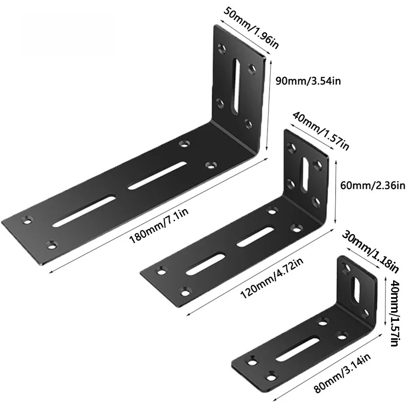 2pcs 90 degree black brackets, - Home Improvement Mall review and price