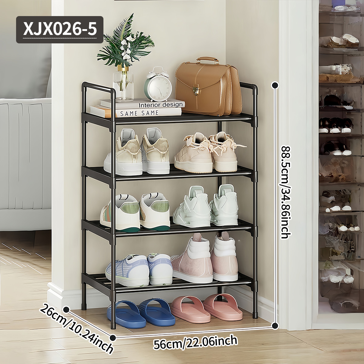 Black Multi-Functional Shoe Ra - Home Improvement Mall review and price