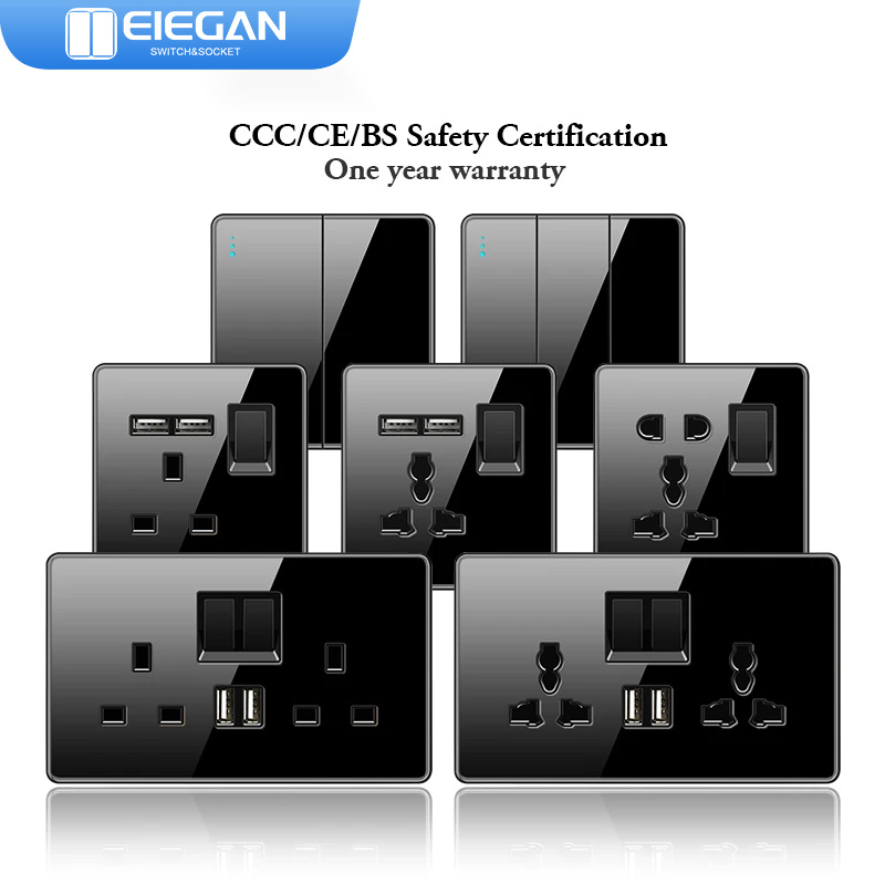 ELEGAN UK Socket Black 16A/20A - Home Improvement Uk review and price